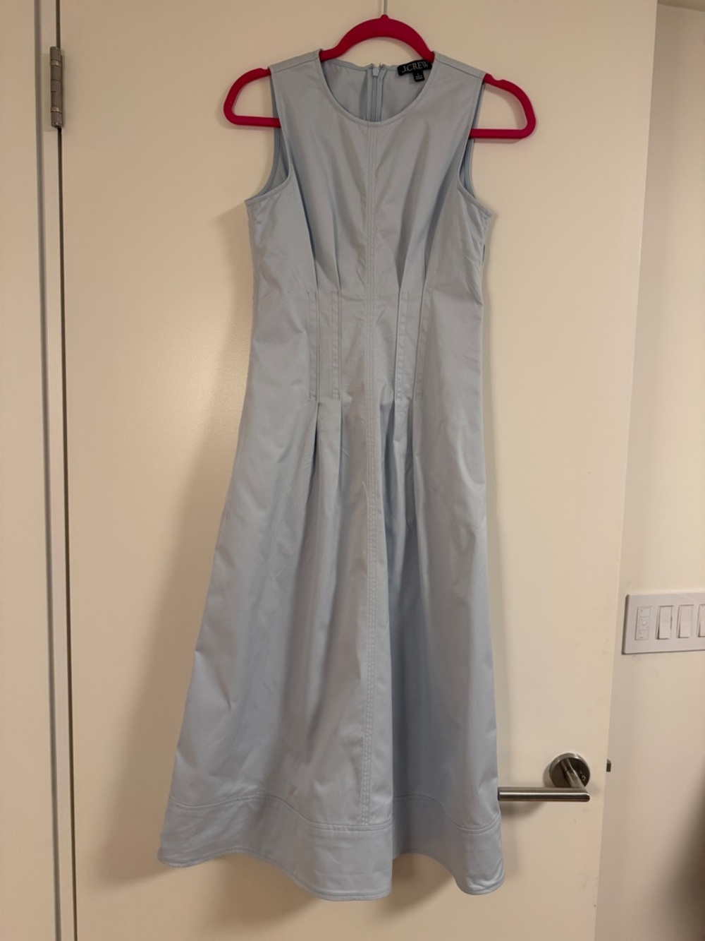 J.Crew Pintuck Midi Dress Sleeveless in Edgewater Size 2 - Picture 8 of 8